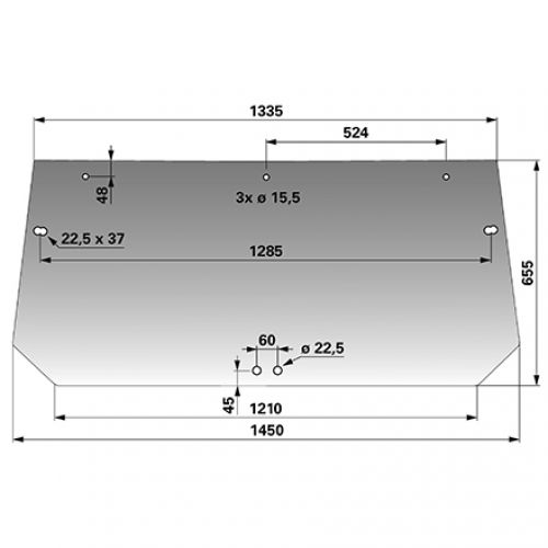 STAKLO KABINE ZADNJE STEYR 1-34-671-091 47110841